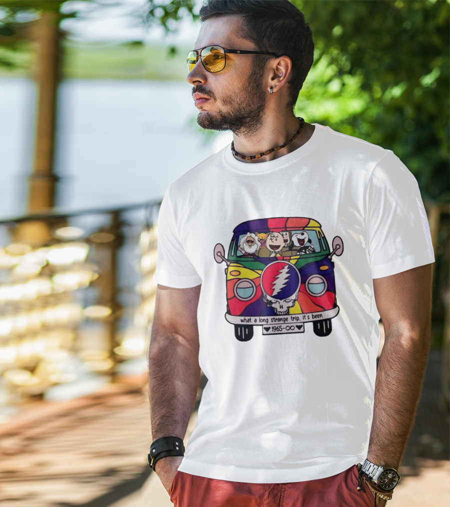 Snoopy Grateful Dead 1965 Psychedelic Bus What A Long Strange Trip It's Been T-Shirt