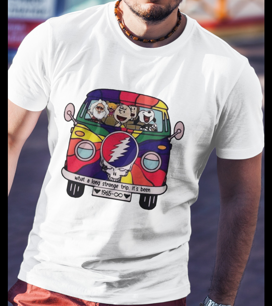 Snoopy Grateful Dead 1965 Psychedelic Bus What A Long Strange Trip It's Been T-Shirt