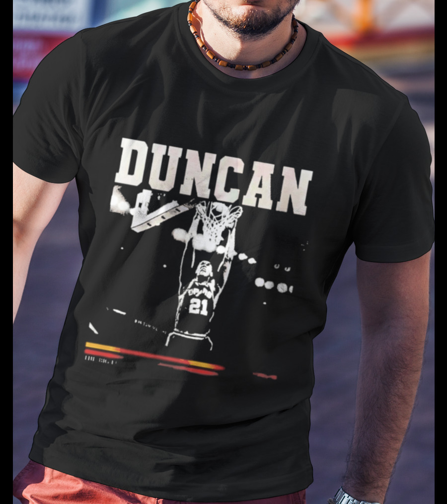 Tim Duncan Dunk Spurs Big Fundamental 21 T-Shirt