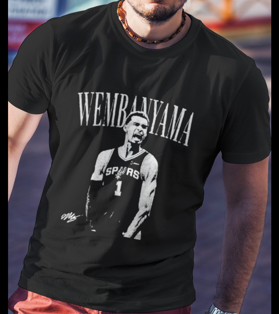 Wembanyama San Antonio Spurs Rookie Number 1 Iconic Scream T-Shirt