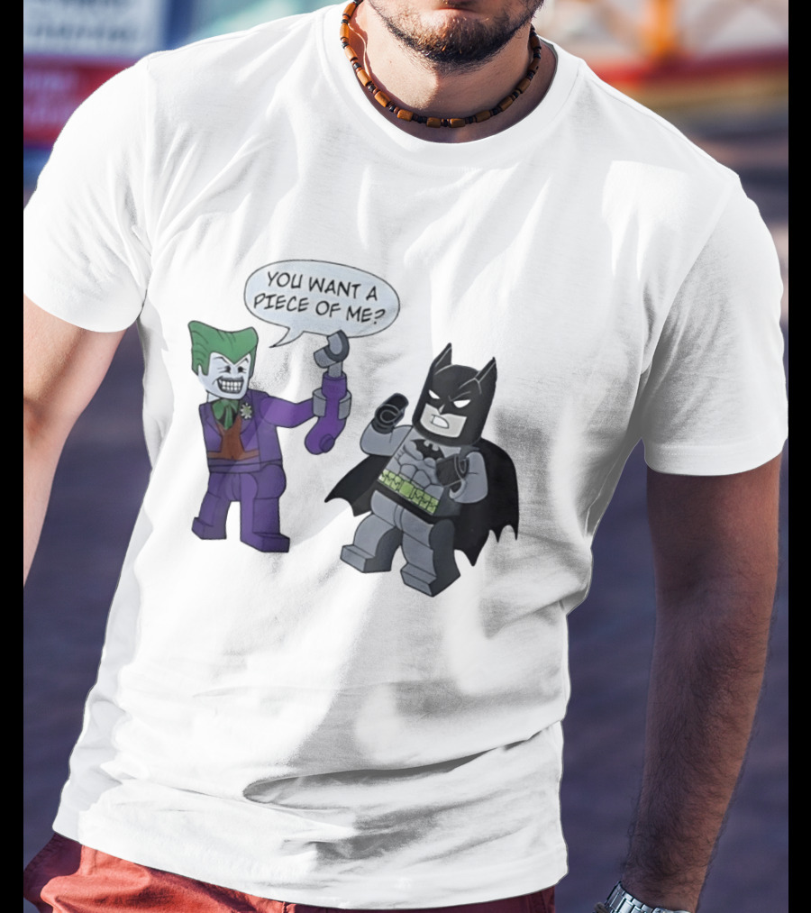 Lego Batman Vs Joker You Want A Piece Of Me Confrontation T-Shirt