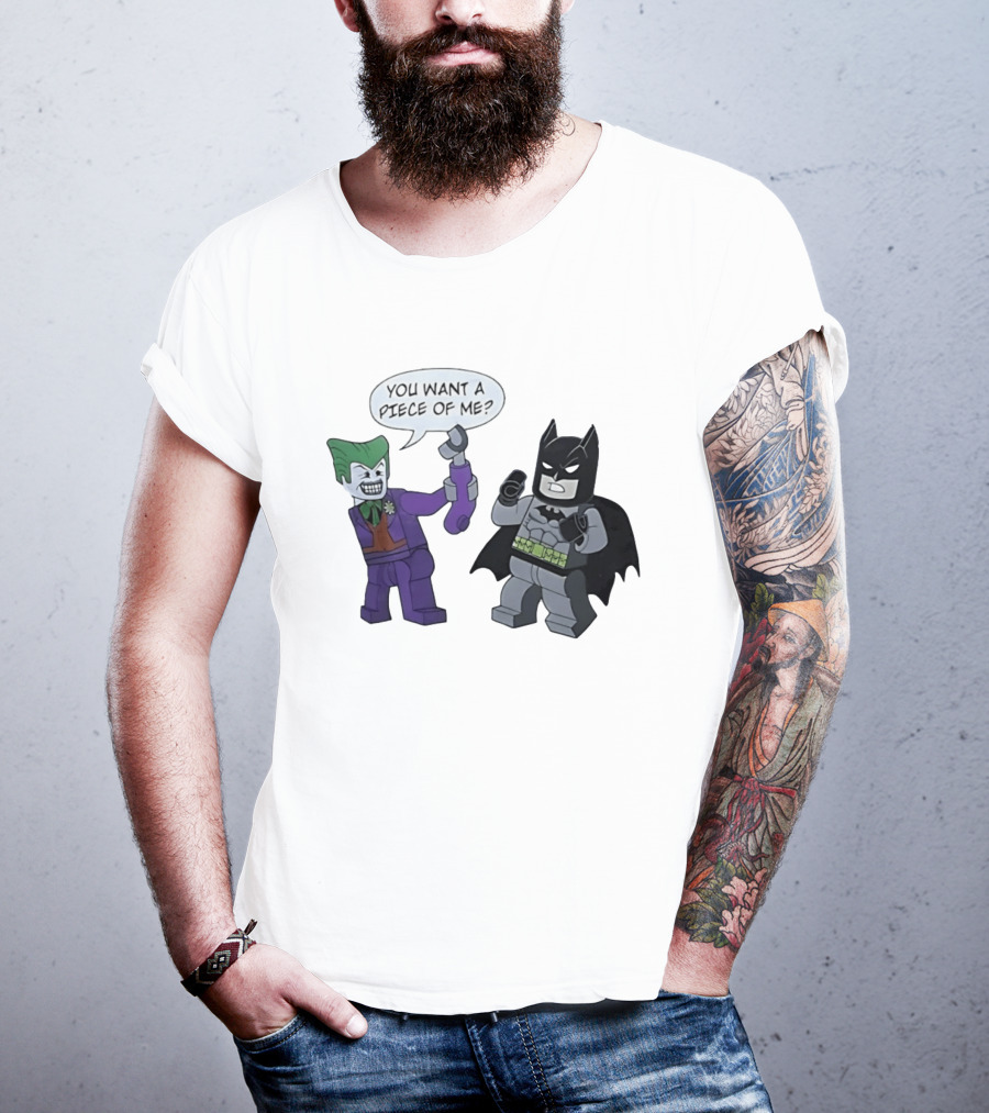 Lego Batman Vs Joker You Want A Piece Of Me Confrontation T-Shirt