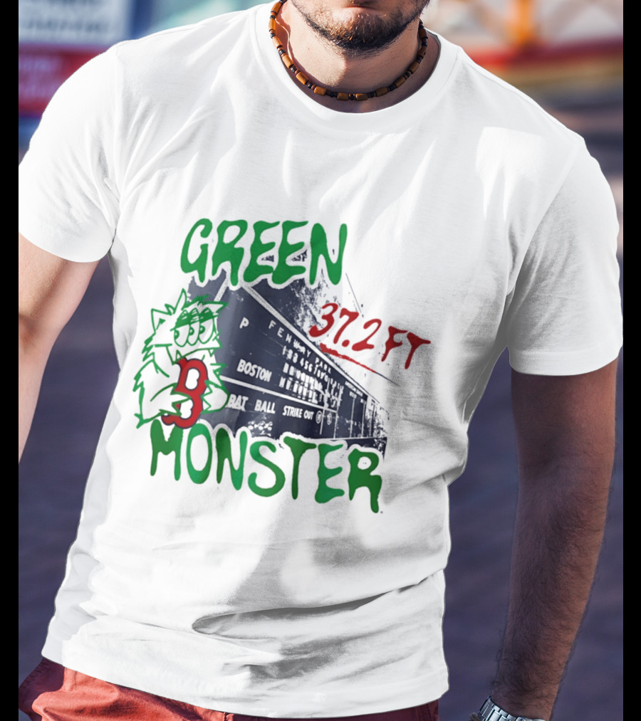 Boston Red Sox Green Monster Fenway 37.2 FT T-Shirt