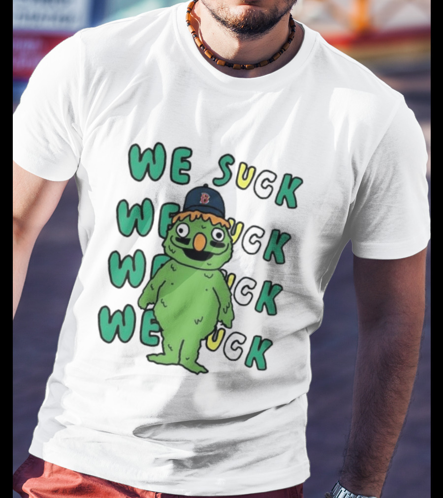 Boston Red Sox We Suck Mascot Fan Humor T-Shirt