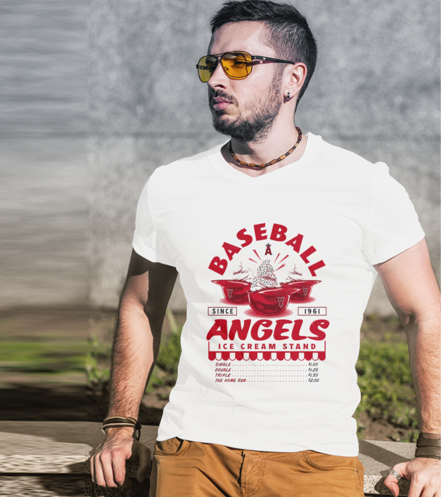 Baseball Angels Ice Cream Stand Since 1961 T-Shirt