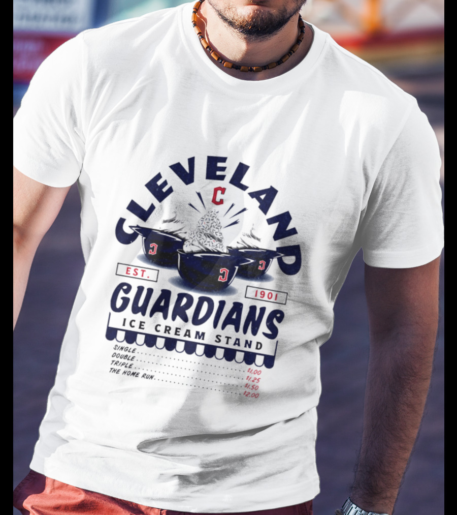 Cleveland Guardians Ice Cream Stand Est. 1901 Baseball Team Iconic Treats T-Shirt