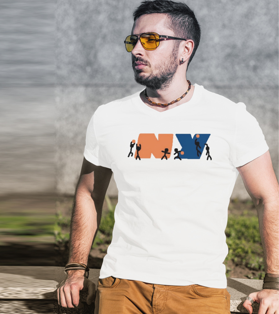 New York Knicks NBA NY Paint Basketball T-Shirt