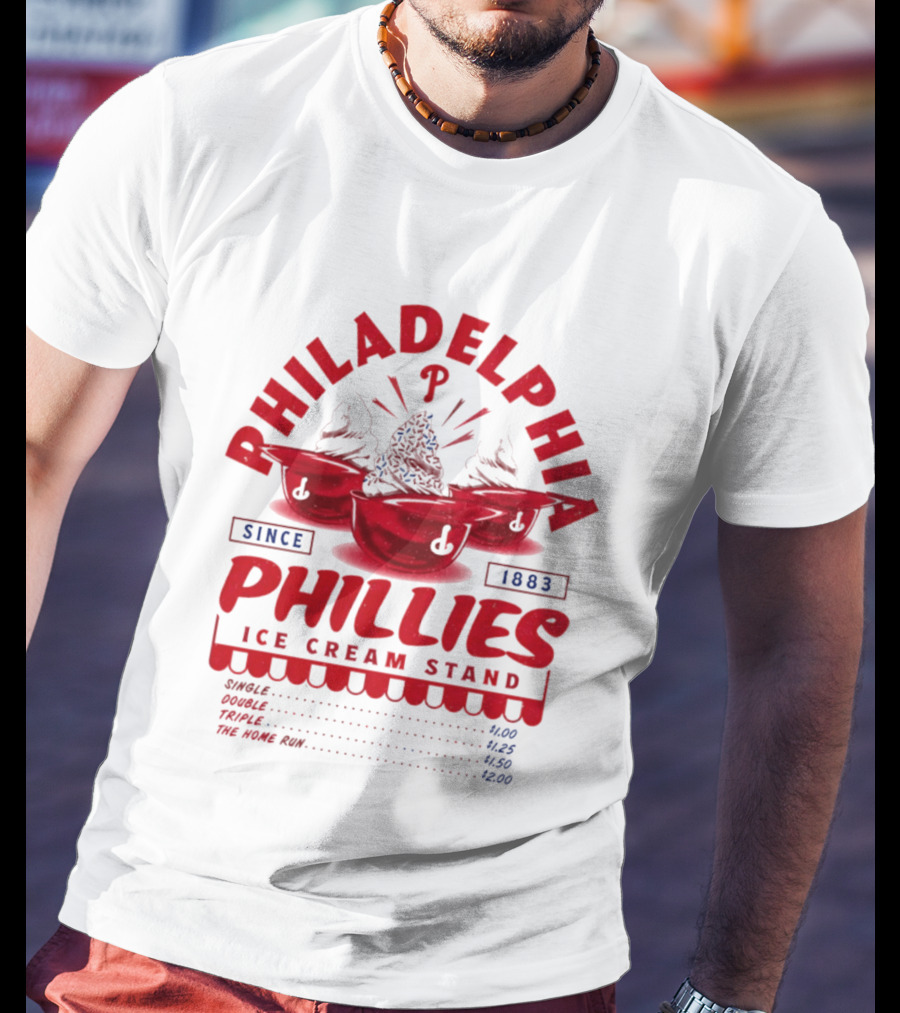 Philadelphia Phillies Ice Cream Stand Since 1883 T-Shirt