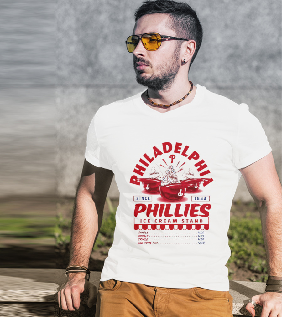 Philadelphia Phillies Ice Cream Stand Since 1883 T-Shirt