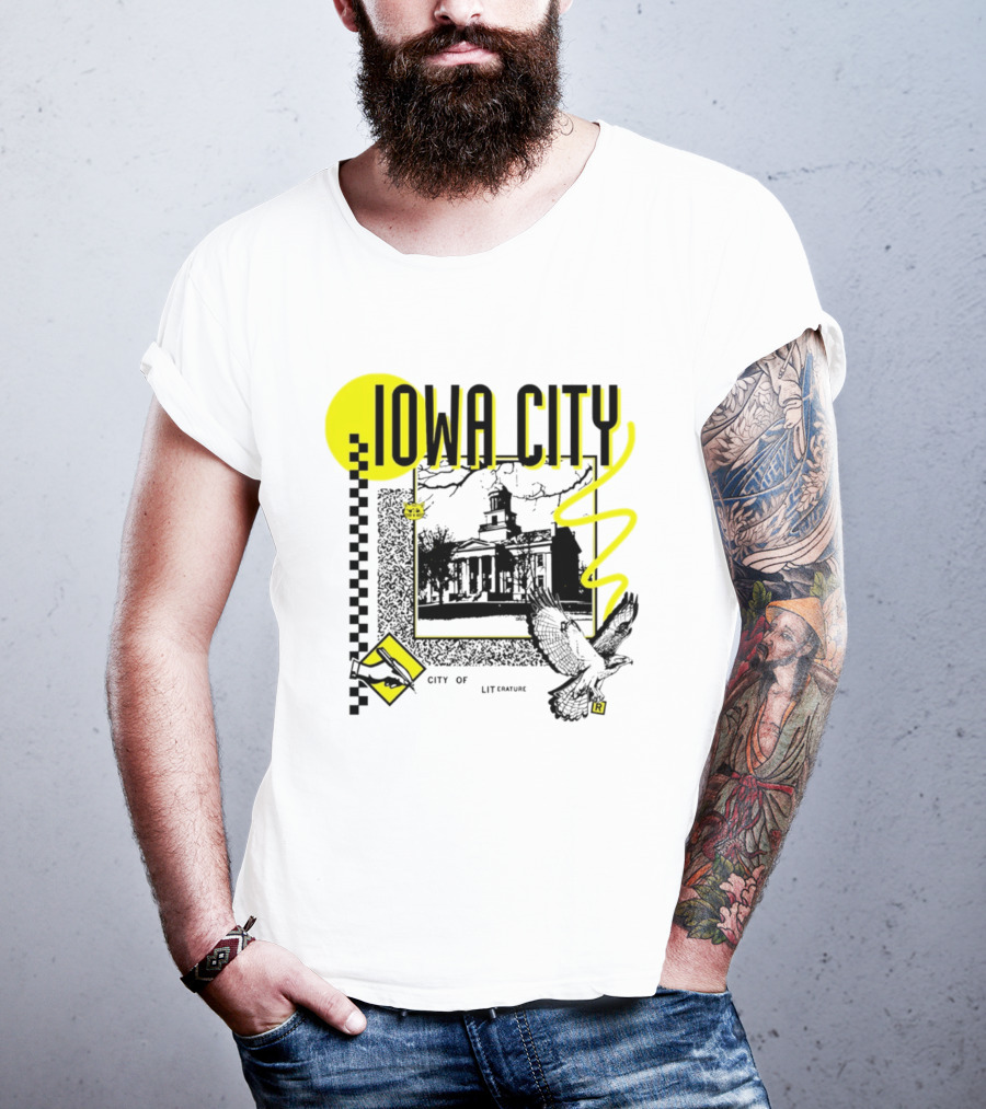 Iowa City University Old Capitol Literary Heritage Bird And Book T-Shirt