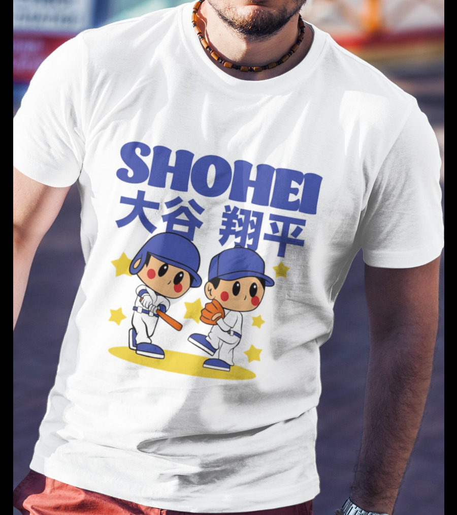 Shohei Ohtani Los Angeles Dodgers Superstar Cartoon Toddler T-Shirt