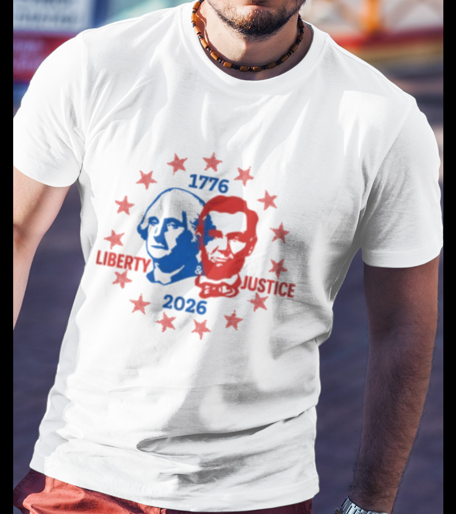 Spirit Jersey Liberty Justice 1776 2026 America 250 Ringer T-Shirt