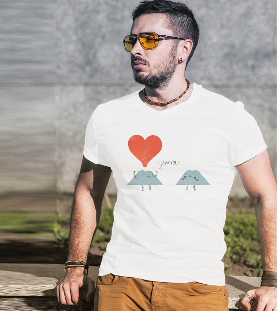 I Lava You Heart Volcanoes Phil Miller T-Shirt