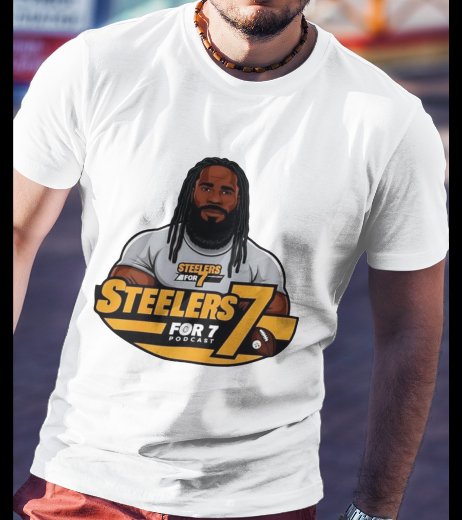 Steelers For 7 Podcast James Harrison Pittsburgh Steelers 7 T-Shirt