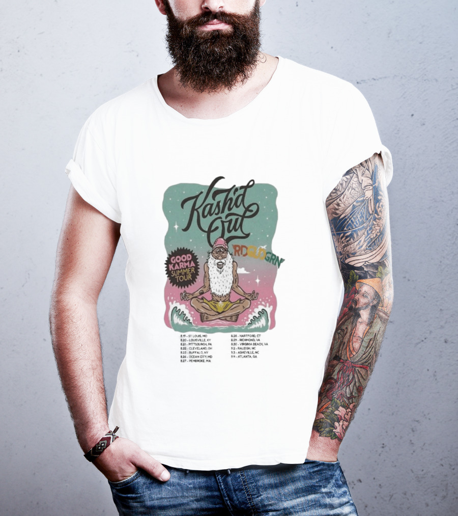 Kash'd Out 2026 Good Karma Summer Tour Vintage Meditation T-Shirt