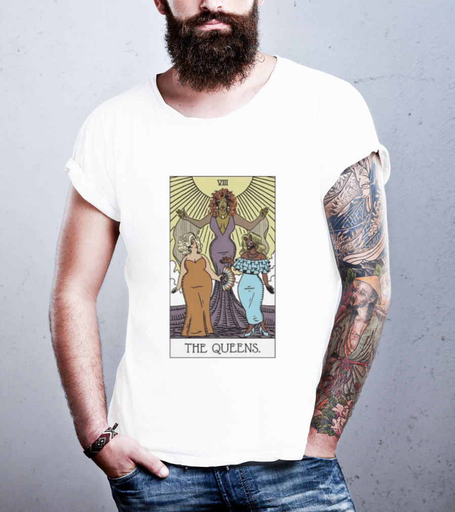 The Queens VIII Tarot Card Empowerment And Elegance T-Shirt