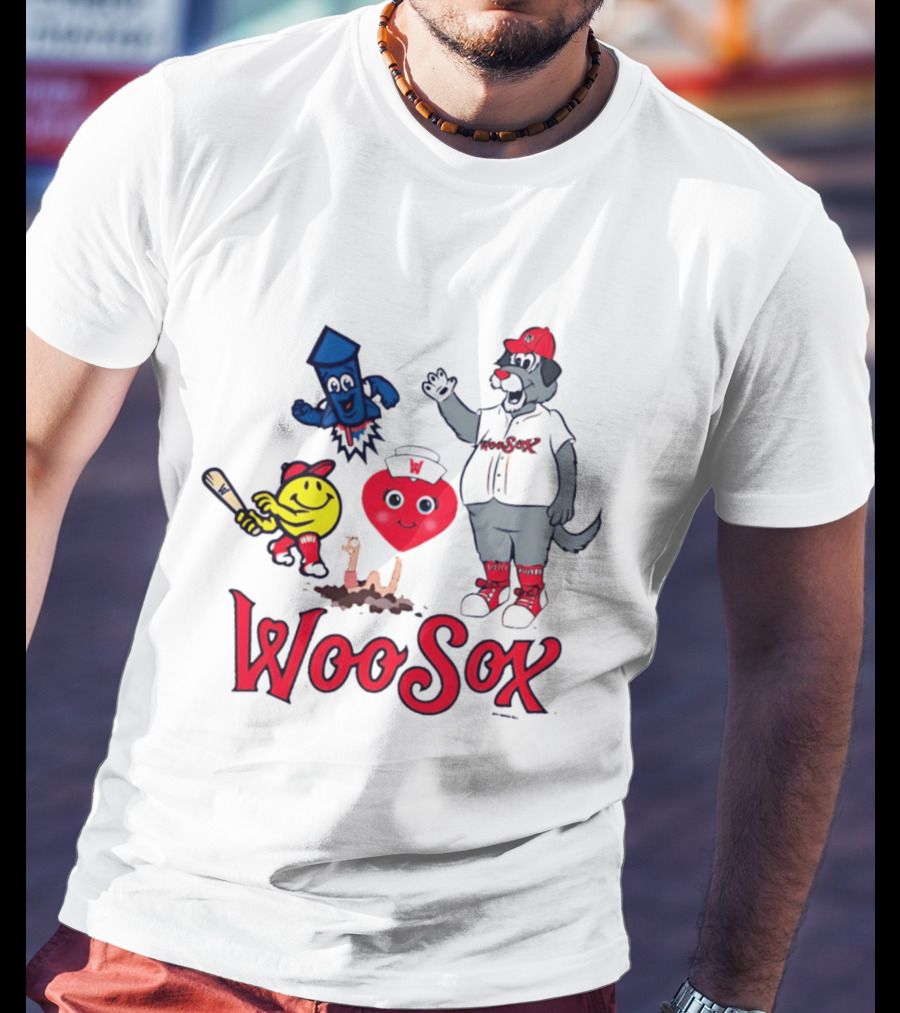 WooSox Baseball Team Central Masscots Characters T-Shirt