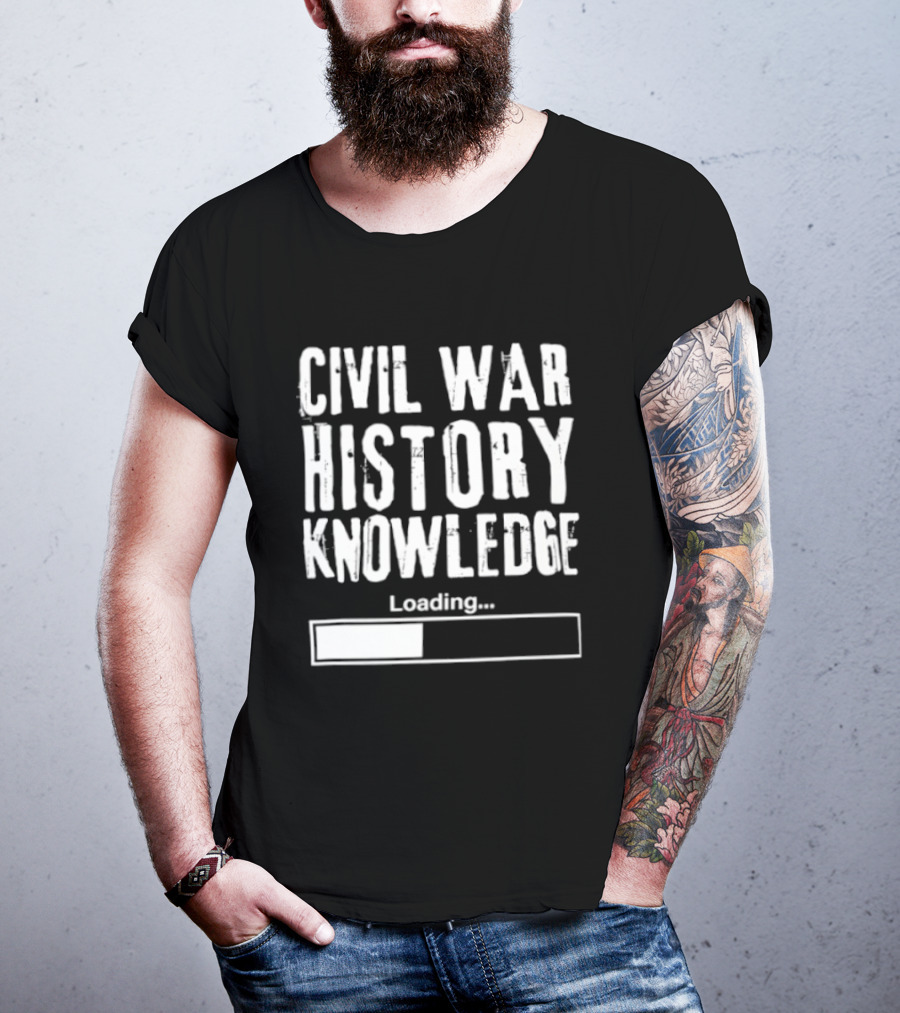 Civil War History Knowledge Loading Progress Bar T-Shirt