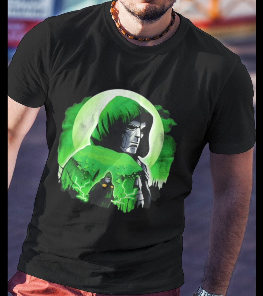Doctor Doom Green Hooded Emperor Power T-Shirt