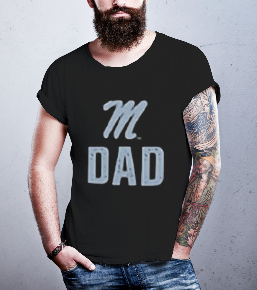 Ole Miss Rebels M Dad Father's Day 2026 Two Sided T-Shirt