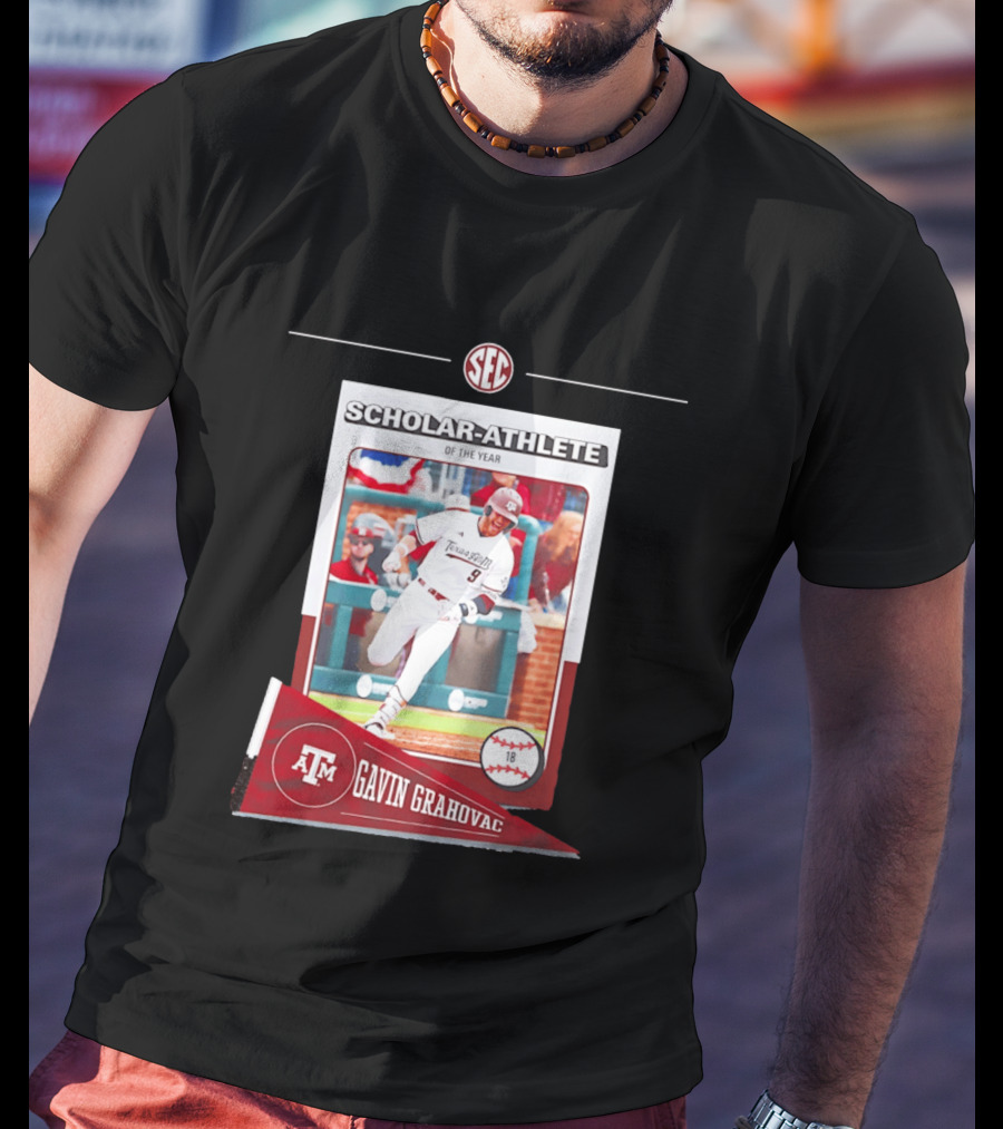Texas A&M Gavin Grahovac SEC Scholar Athlete Baseball 2026 T-Shirt