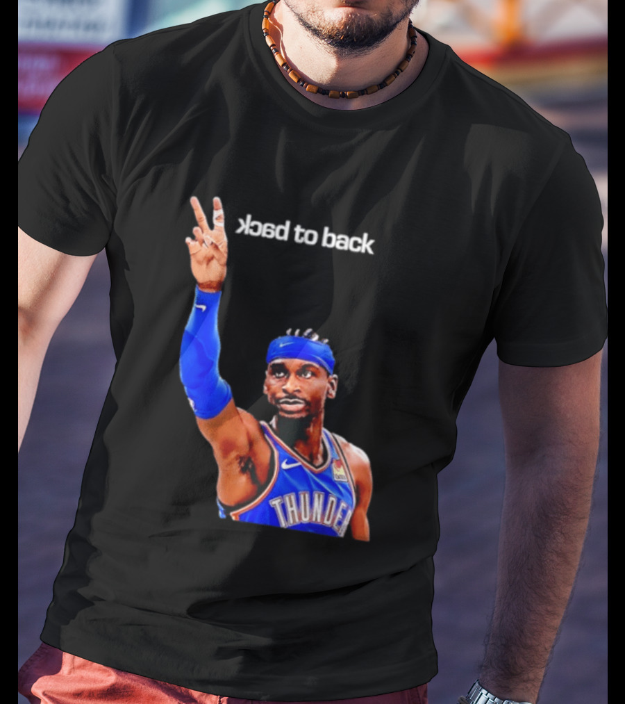 Shai Gilgeous Alexander Back To Back 2025 26 Kia NBA MVP Thunder T-Shirt
