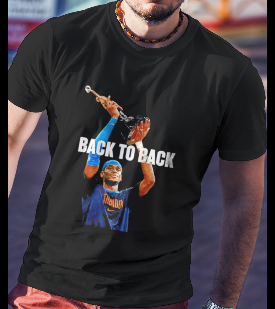 Shai Gilgeous Alexander OKC Thunder Basketball Back To Back T-Shirt