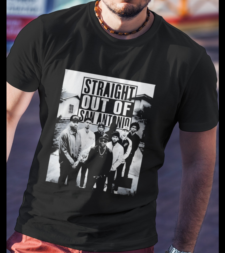 Straight Out Of San Antonio Spurs Team Players T-Shirt