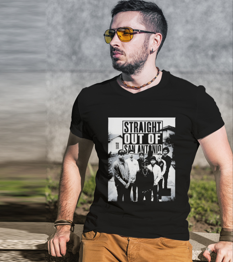 Straight Out Of San Antonio Spurs Team Players T-Shirt