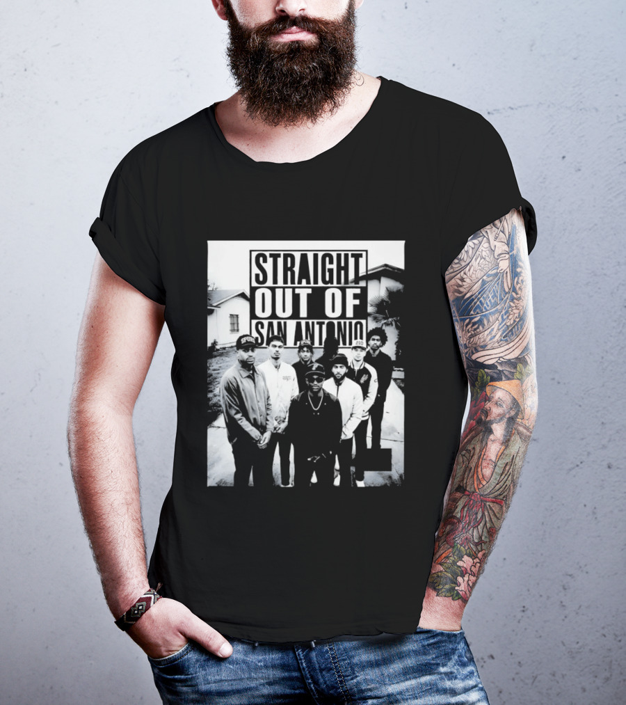 Straight Out Of San Antonio Spurs Team Players T-Shirt