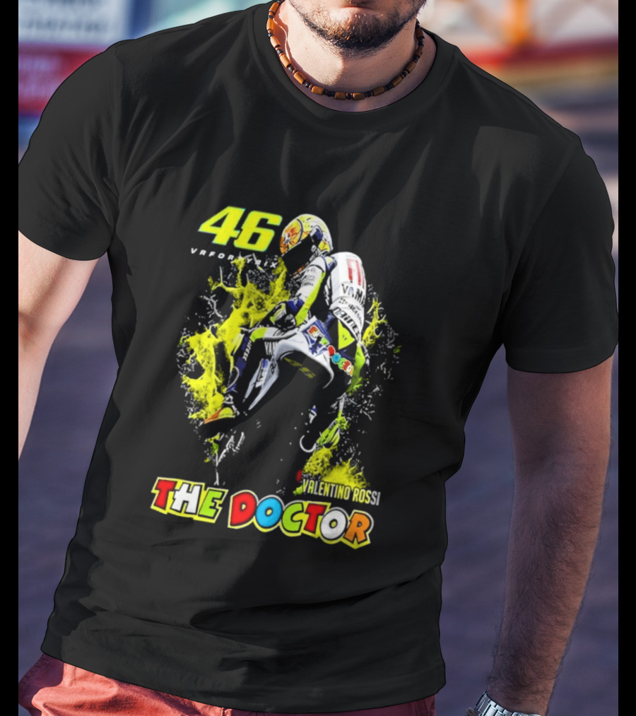Valentino Rossi 46 VR46 The Doctor Motorcycle Racing T-Shirt