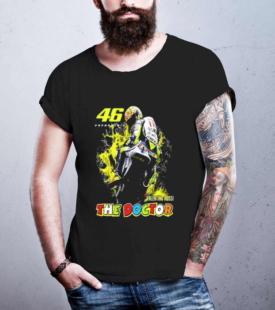 Valentino Rossi 46 VR46 The Doctor Motorcycle Racing T-Shirt