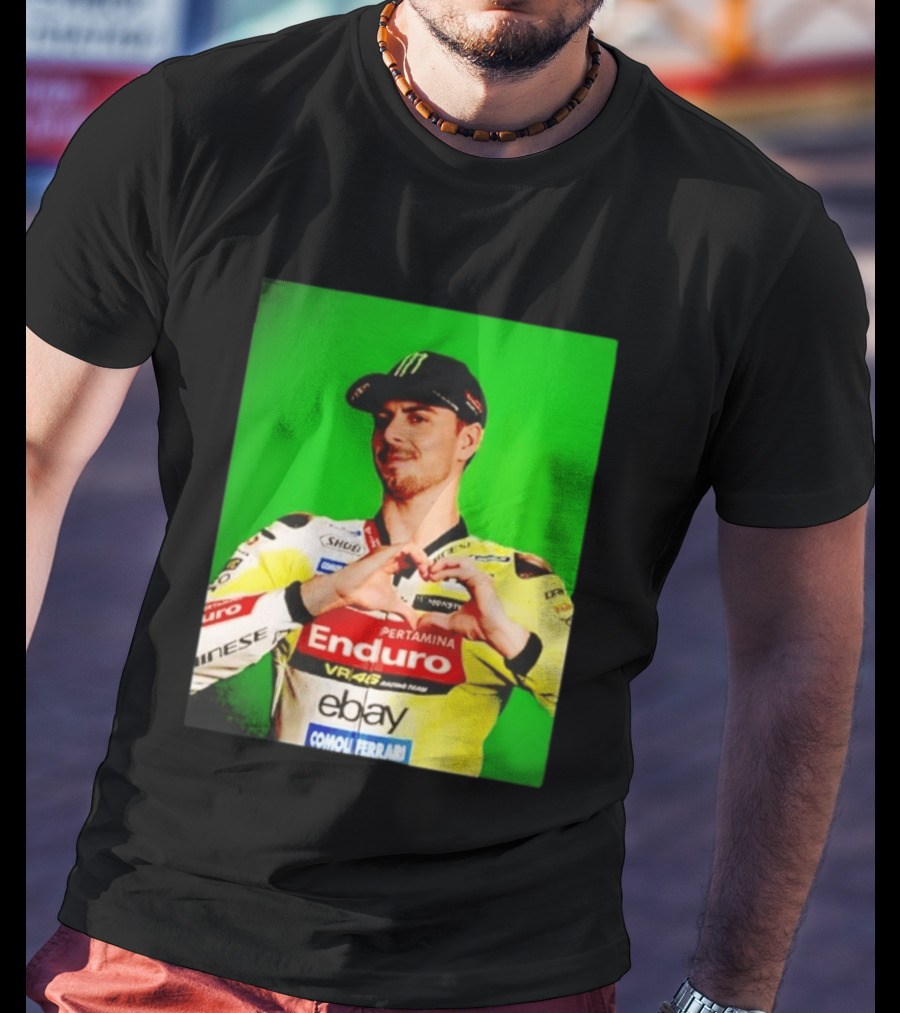 Valentino Rossi Motogp Legend Heart Sign VR46 Enduro Racing Yellow T-Shirt