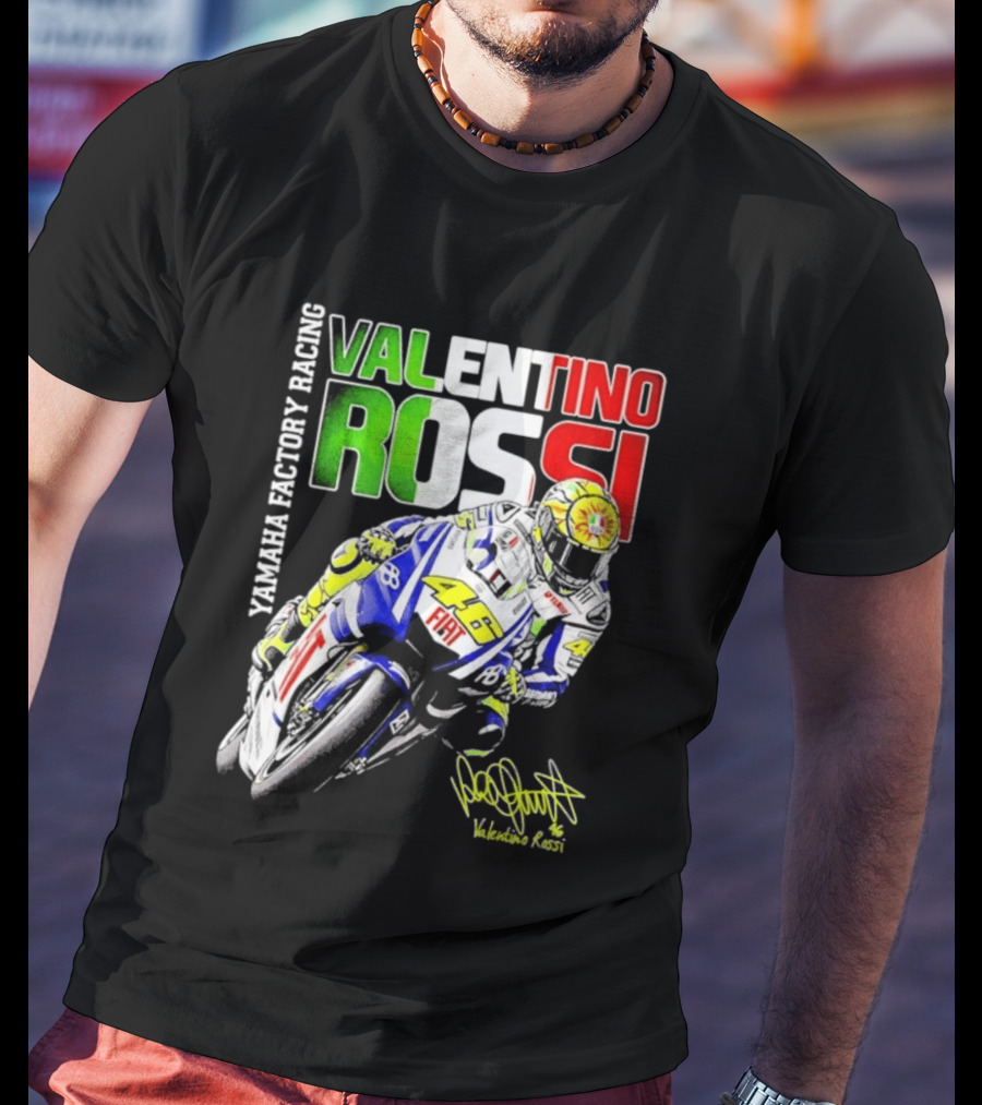 Valentino Rossi Yamaha Factory Racing Motogp Fiat Racing T-Shirt