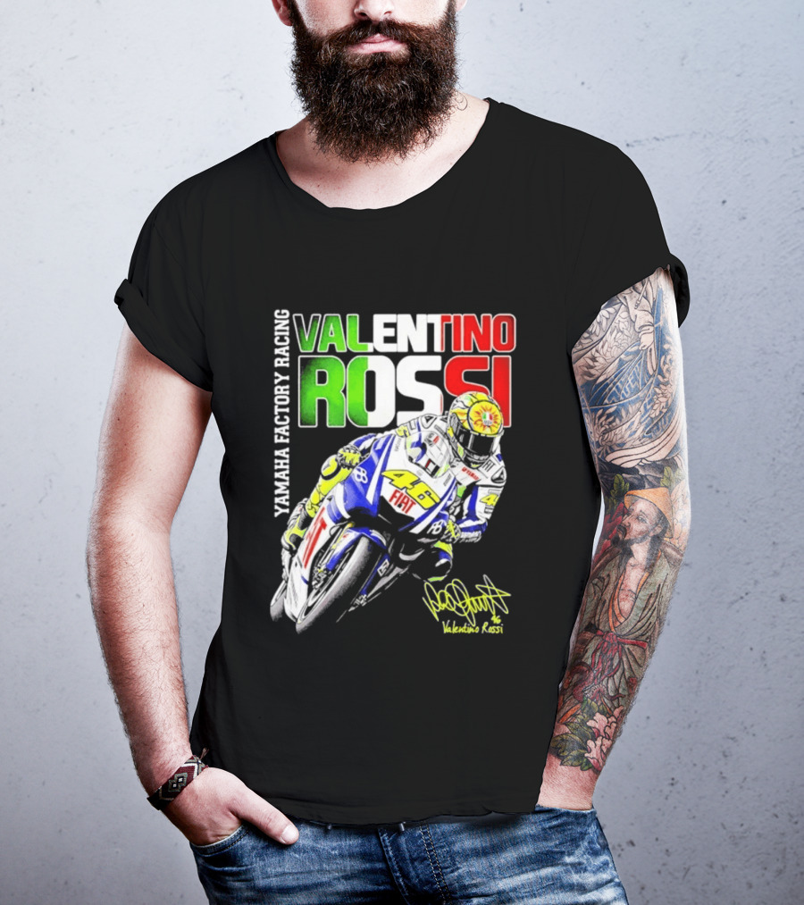Valentino Rossi Yamaha Factory Racing Motogp Fiat Racing T-Shirt