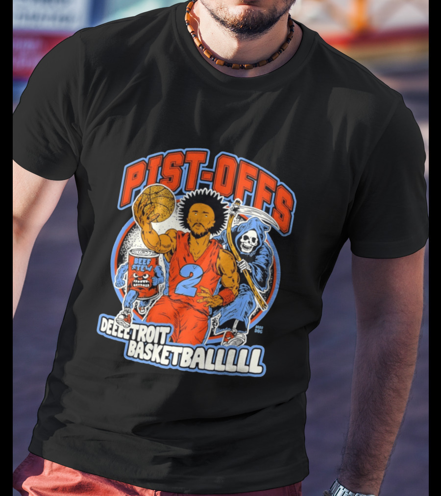 Pist Offs Detroit Basketballl Cade Cunningham Beef Stew Grim Reaper T-Shirt