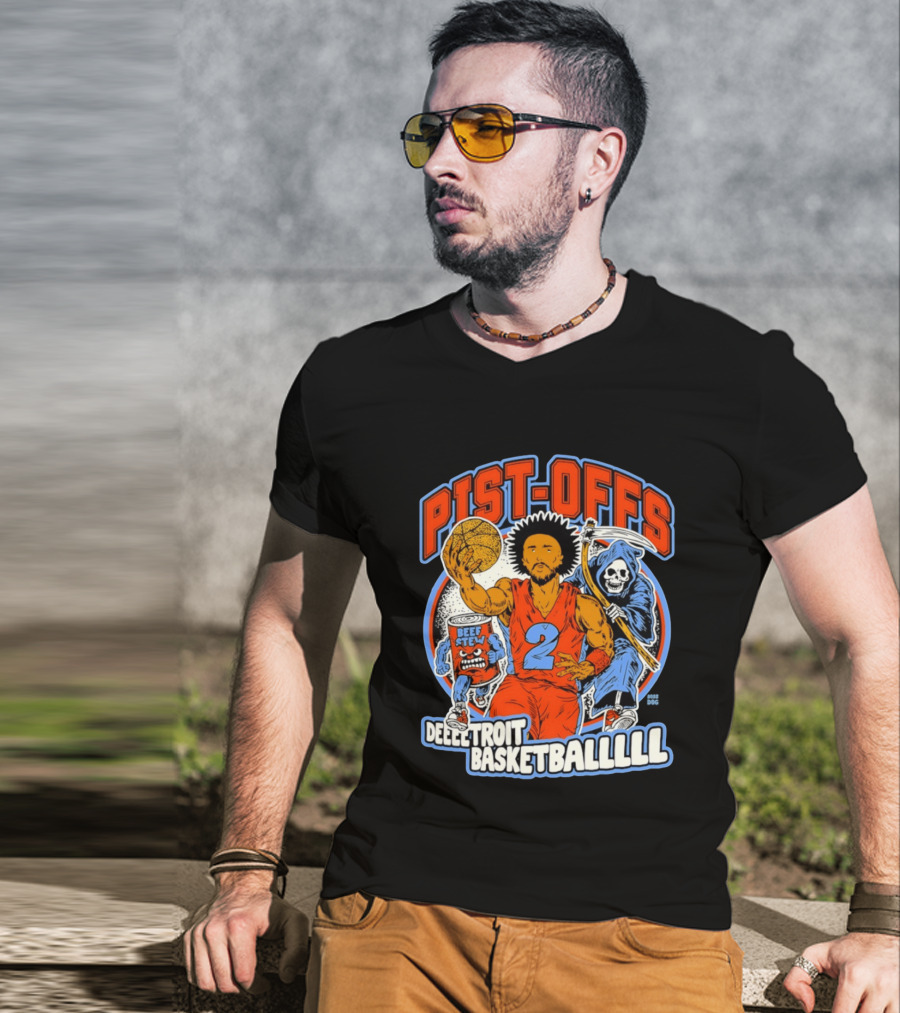 Pist Offs Detroit Basketballl Cade Cunningham Beef Stew Grim Reaper T-Shirt