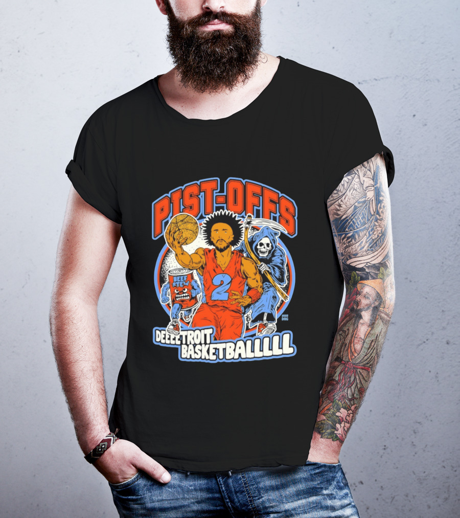 Pist Offs Detroit Basketballl Cade Cunningham Beef Stew Grim Reaper T-Shirt