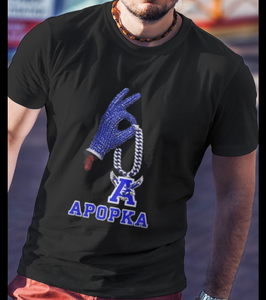 Drake Iceman Apopka Blue Hand Glove Necklace T-Shirt