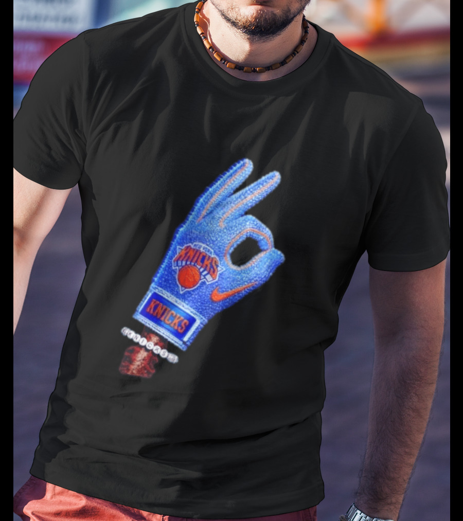 Drake Iceman New York Knicks Hand Glove Basketball T-Shirt