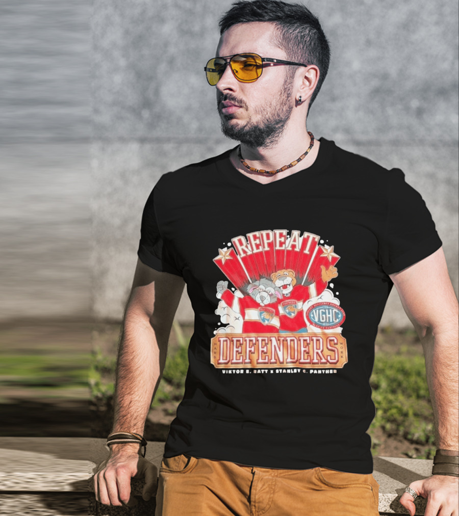 Repeat Defenders Hard Work Viktor E Ratt Stanley C Panther VGHC T-Shirt