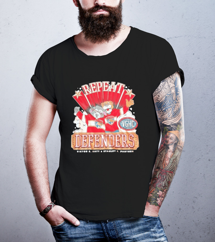 Repeat Defenders Hard Work Viktor E Ratt Stanley C Panther VGHC T-Shirt