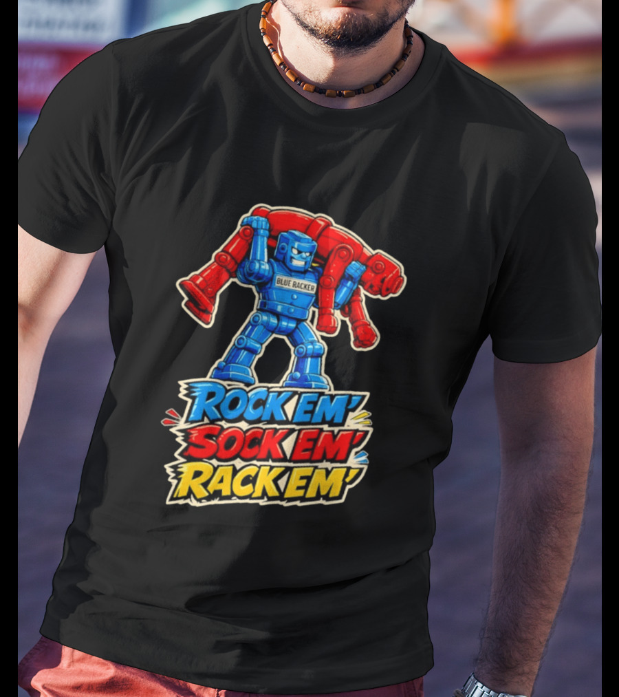 The Spiral Lucas DaSilva Blue Racker Rock Em' Sock Em' Rack Em T-Shirt