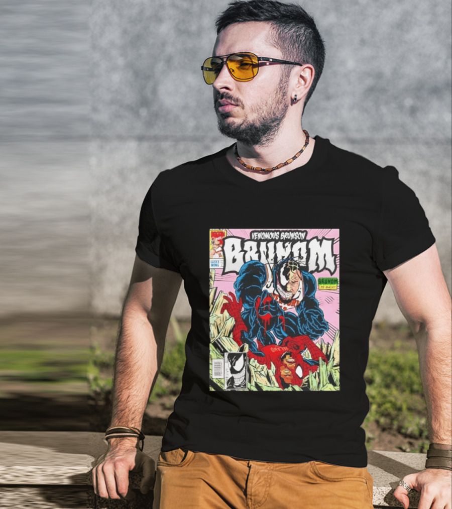 Venomous Brunson Brunom Knicks Comic Style Venom Spiderman Mashup T-Shirt