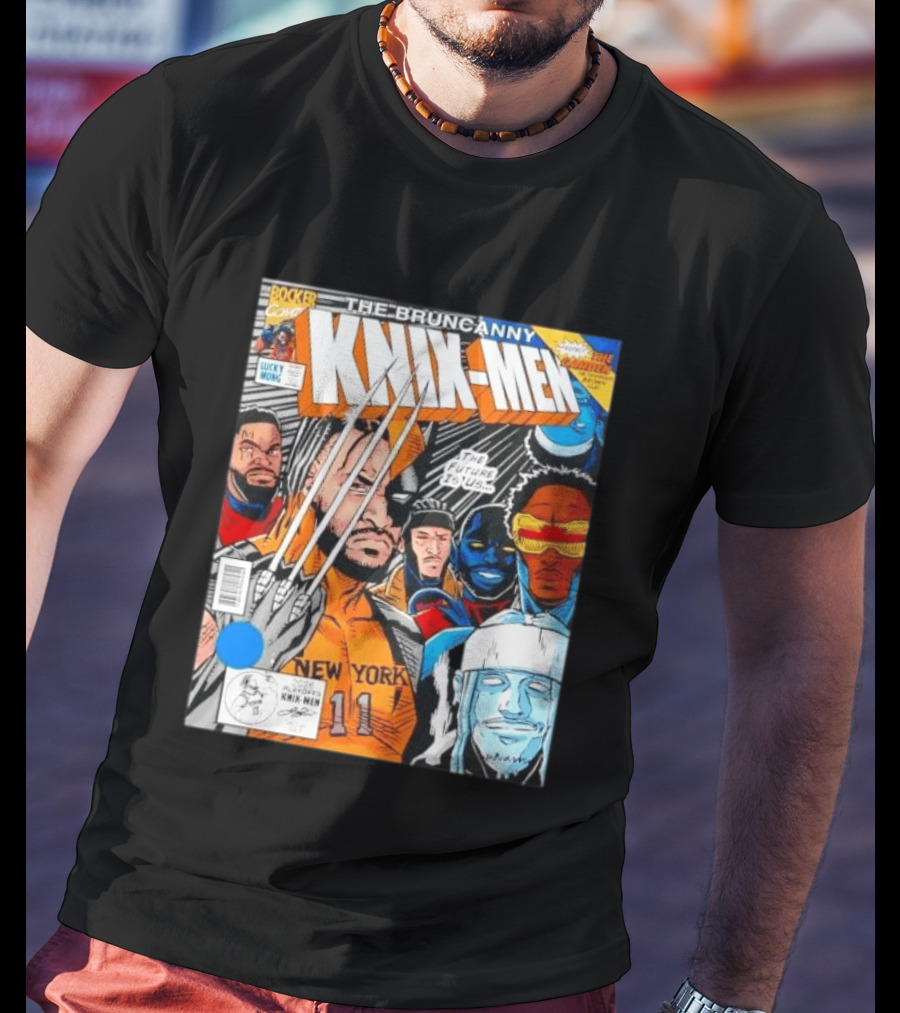 Jalen Brunson New York Bruncanny Knix Men Comic Knicks T-Shirt