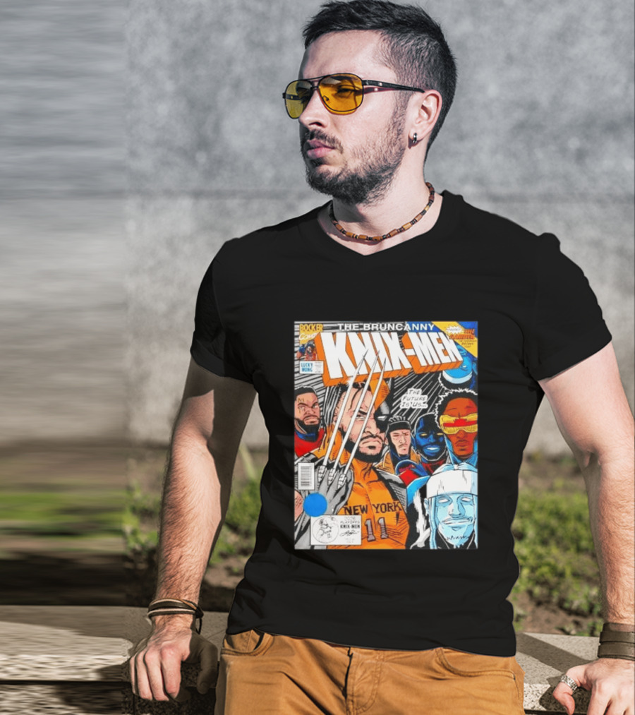 Jalen Brunson New York Bruncanny Knix Men Comic Knicks T-Shirt