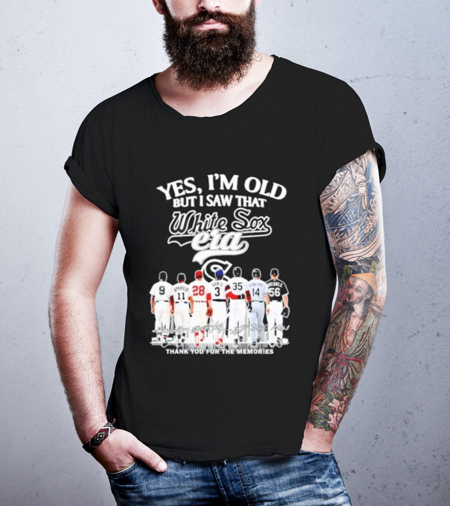 Yes I'm Old But I Saw That White Sox Era Players Skyline T-Shirt