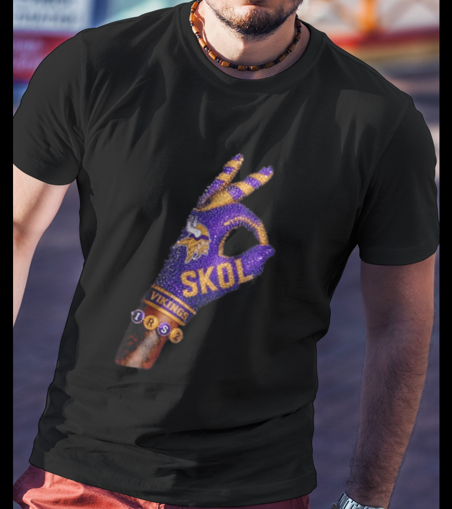 Minnesota Vikings Skol Isaiah Rodgers Iceman Glove T-Shirt