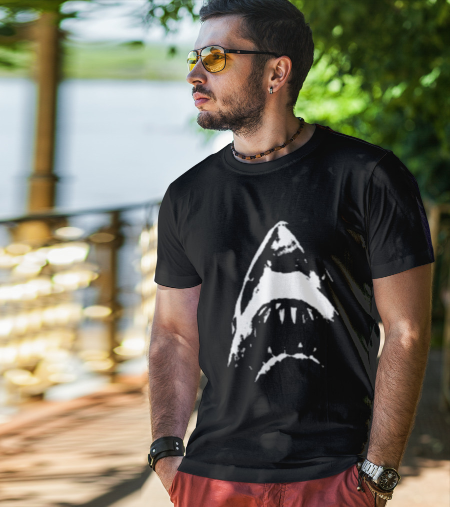 Out Of Time Studio Jaws Terror Promo Shark Teeth T-Shirt