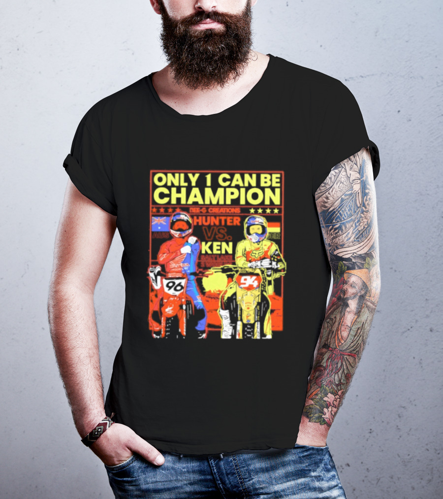 Hunter Lawrence Vs Ken Roczen Only 1 Can Be Champion Motorcycle Race T-Shirt